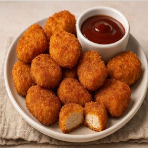 Chicken Nuggets with Chips (6Pcs)