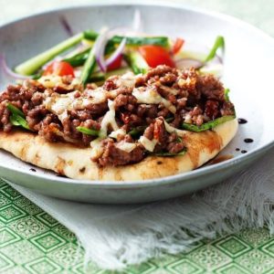 Lamb cheese naan