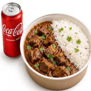 Lamb Roganjosh & Rice + Coke